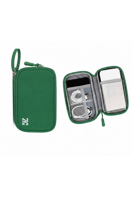 Single Zippered Portable Electronic Organizer Handbag
