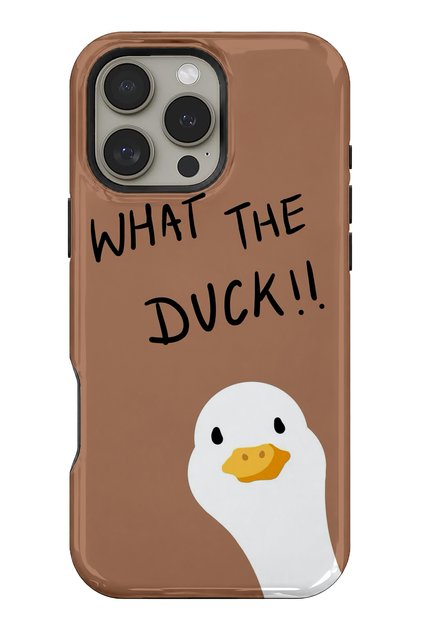 Compatible with iPhone 16 Pro Max - Ne Ördek!, Double Layer Tough Cover, Glossy Surface Protective Case