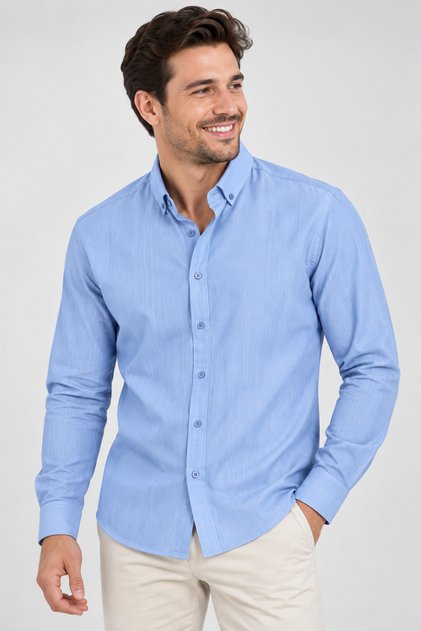 Mavi Denim Uzun Kollu Erkek Gömlek