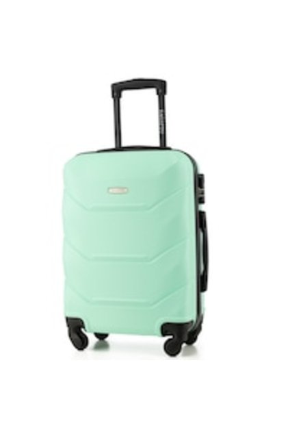 Troler cabina avion, Verde deschis, Dimensiune troller 55x40x20 cm, Marime S, Troler mic, Bagaj mana,