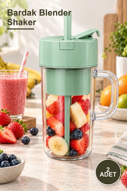 2 Adet Bardak Blender Shaker
