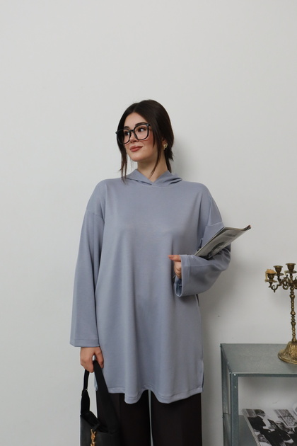 Gray Hooded Sweatshirt