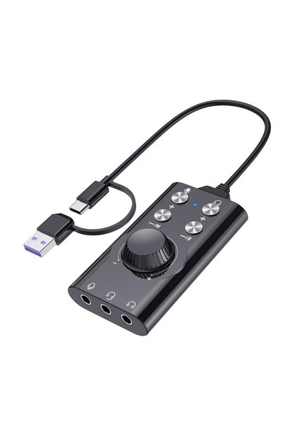 CR67 USB / Type-C Harici Ses Kartı – 7.1 Gaming Audio Mixer, Reverb Efektli Yayıncı ve Mikrofon Mikseri