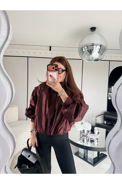 High Collar Vintage Bomber Jacket