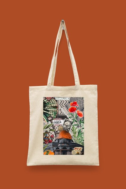 Ümmet Geography Series 04 - We Will Stay Here Islamic Series Tote Bag Printed Cloth Bag