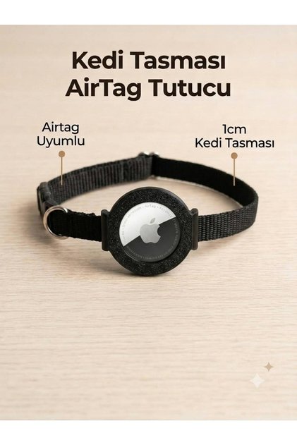 AirTag Yuvalı Ayarlanabilir Kedi Tasması Kilitli Güvenlik Aparatı Airtag Kılıfı ve Zil Boyun Tasması GPS Boyun Bandı Kedi Etiketi Yaka İle Airtag yuvalı Tasma