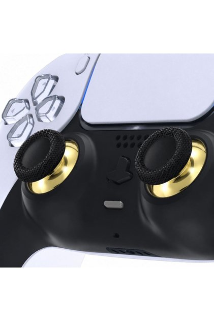 2 Adet PS5 Analog Topuz Altın Krom Başlık Playstation 5 Kol Tamir Yedek Parça