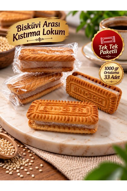 Bisküvi Arası Kıstırma Lokum 1000 gr (Finger Bisküvili)