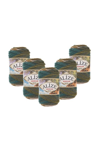 Burcum Batik 5 Pieces (4684) 500 Gr 1050 Mt 100% Acrylic Hand Knitting Yarn