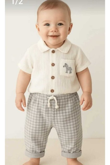 ERKEK BEBEK TAKIMI 2 PARCA SET LİTTLE KING AC25813