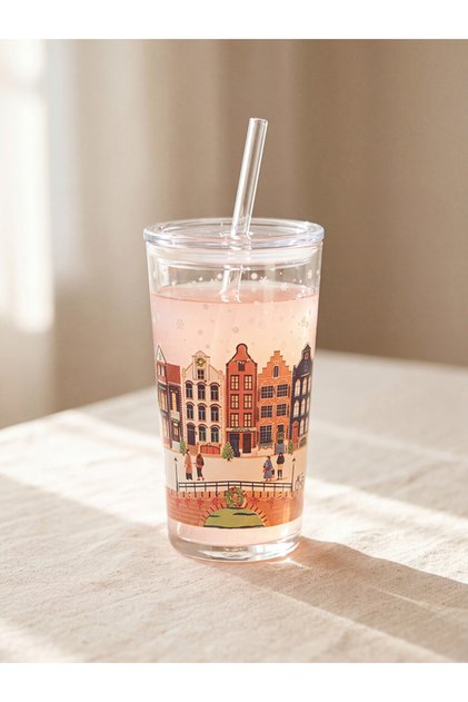 Quality Parts from Çelebi Store Printed Glass Cup 550 ml