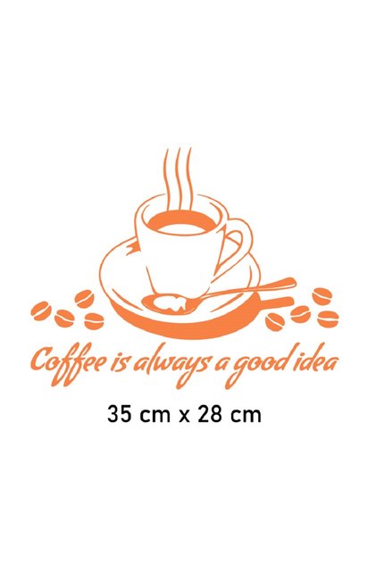 Coffee Kitchen Wall Vinyl Sticker 35cm X 28cm High Quality