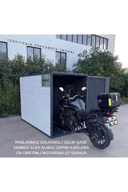 MOTORSİKLET GARAJI ÇELİK ŞASE
