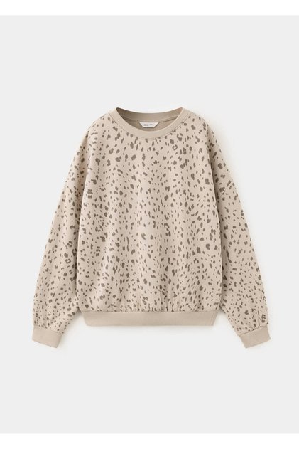 Hayvan desenli pamuklu sweatshirt
