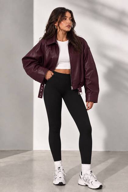 Kadın Oversize Deri Ceket- Oversize Relax Fit, Fermuarlı Kemer Detaylı Günlük Kadın Ceket