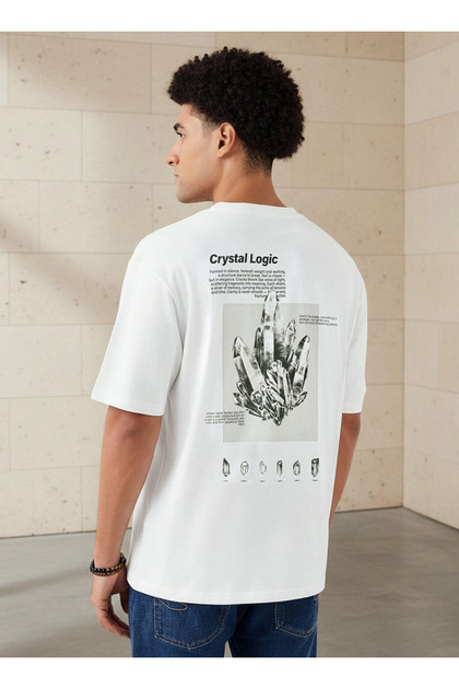 Men Regular Fit Crew Neck Short Sleeves Graphic Print T-shirt