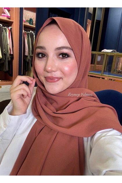 Crepe chiffon shawl