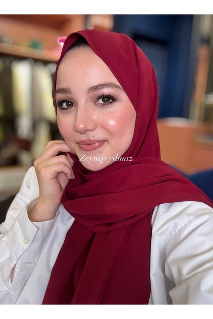 Crepe chiffon shawl