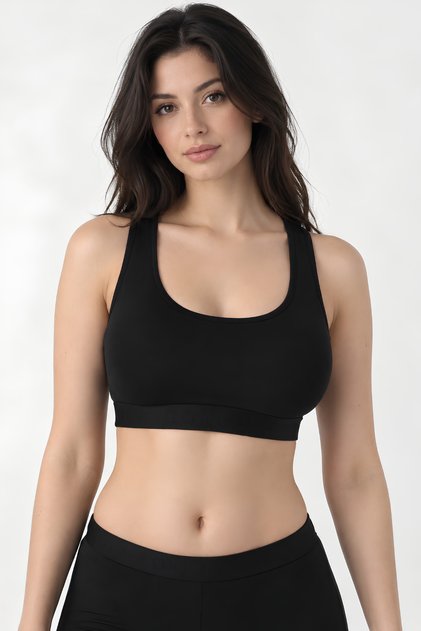 Women's Modal Swimmer Krop | Swimmer Cut Crop Top with Chest Pads | Modal Fabric Women's Top | Sleeveless Short Crop | Casual Women's Tops | Sade Swimmer Model | Modern Modal Crop Top | Stylish Casual Short Top Model