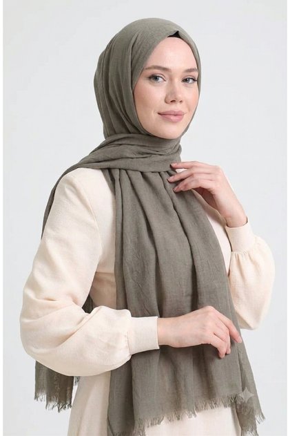 سلسلة أيا من القطن الرقيق باللون الرمادي الكاكي