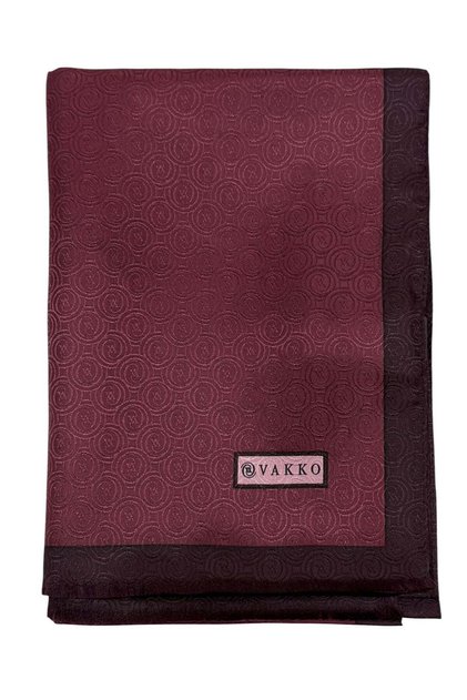Silk Jakar Monogram Shawl 32225-Burgundy