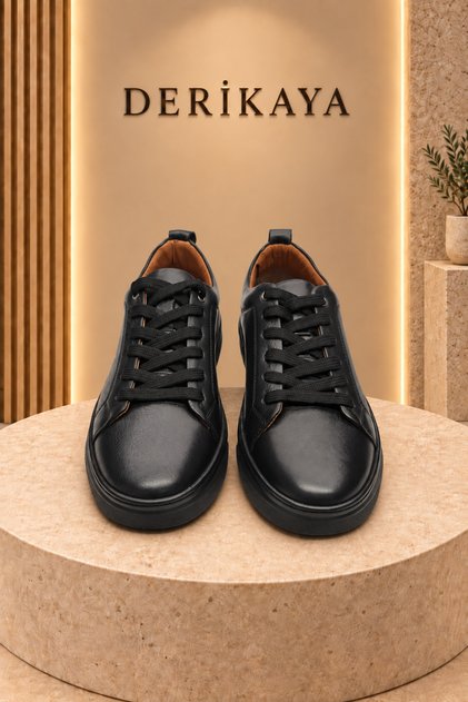 Erkek Minimal Tasarım Bağcıklı Günlük Sneaker Spor Ayakkabı