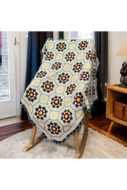Sofa Throw, Blanket, Hand-Knitted Blanket