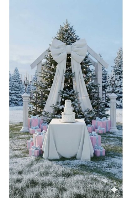 Hobizer Christmas New Year Ornament Ribbon Bow Decorative Ornament 60X300 cm