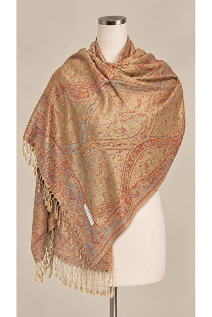 Kadın Etnik Desen Pashmina Omuz Ve Baş Şalı