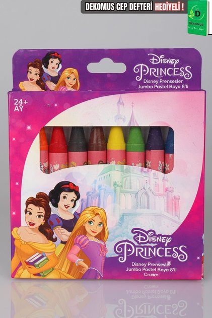 Licensed Princess 8-Piece Crayon Decomus Pocket Notebook with Gift