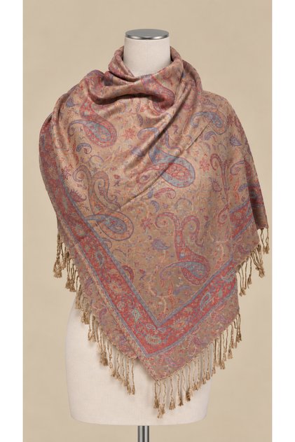 Kadın Etnik Desen Pashmina Omuz Ve Baş Şalı