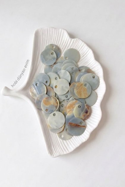 20 Grams 30 mm Marble Patterned Mother-Of-Pearl Look Pulsan 1St Quality Pearlescent Guipure Jewelry Writing Fabric Net Beanie Bag Decoration Sequin Plastic Sequin 38-40 Pieces
