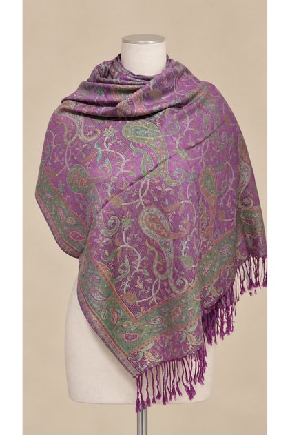 Kadın Etnik Desen Pashmina Omuz Ve Baş Şalı