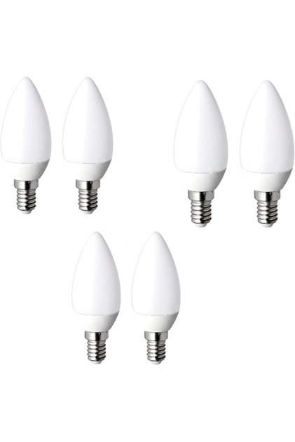 6 قطع، E14، أبيض دافئ، مصابيح LED E14 بقوة 250 لومن