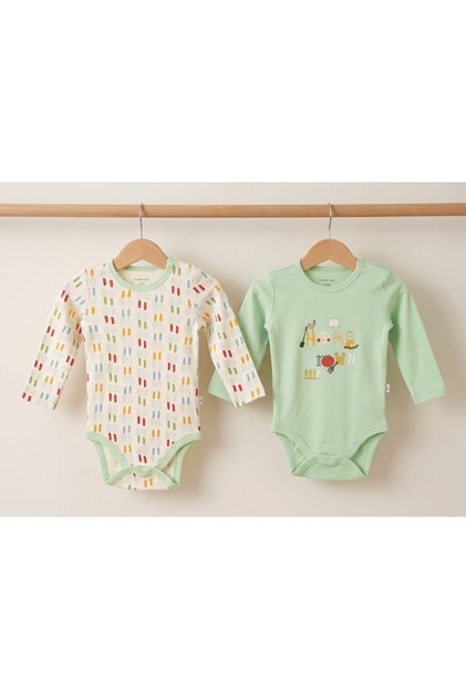 70% Bamboo 30% Cotton 2-Piece Long Sleeve Bodysuit 0-36 Months