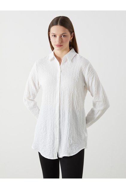 Textured Women's Shirt Tunic