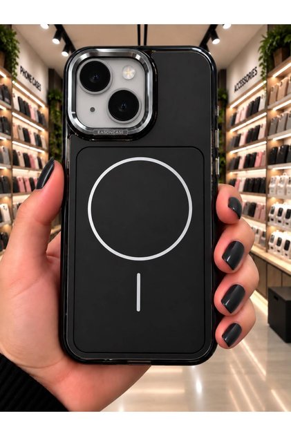 iPhone 13/14 Uyumlu MagSafe Yükseltilmiş Kamera Korumalı Şeffaf Darbe Önleyici Premium Telefon Kılıfı