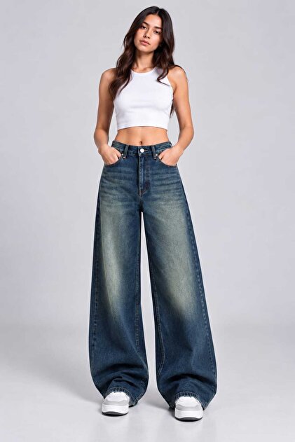 Women's Oversize Wide Leg Baggy Jean Pants