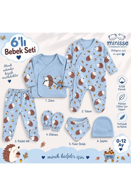 6 Piece Baby Outfit and Top-Bottom Set (Limited Stock for Our Customers)