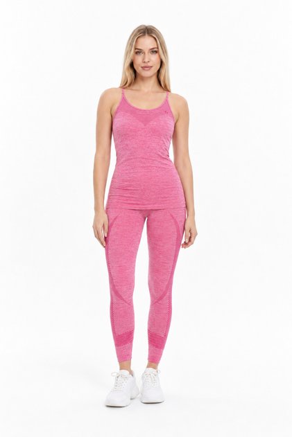 Women's Seamless Seamless Sports Set Gatherer Fitness Athlete Leggings Bottom Top Stretchy Sports Set