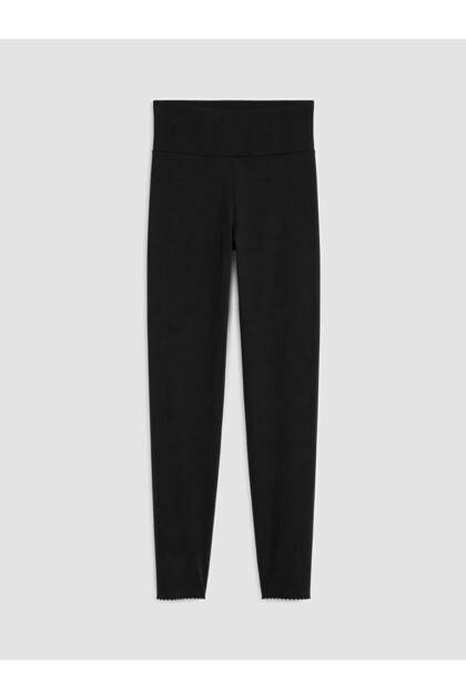 Alita City Farkıyla Koor Sport Black Interlock Plain Super Skinny & Extra Narrow Women's Sports Leggings