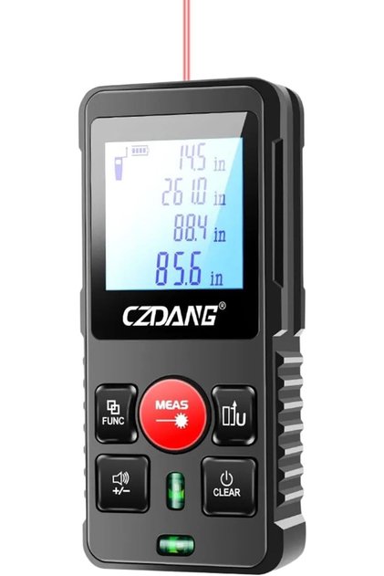 Serplex® Infrared Laser Measuring Device 393ft LCD Backlit Laser Distance Meter with Dual Bubble Lev