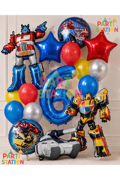 Transformers Bumblebee & Optimus Prime Balloon Set for Ages 6 - 16 Pieces Birthday Balloon Set – Transformers Megatron Tank Balloon Set