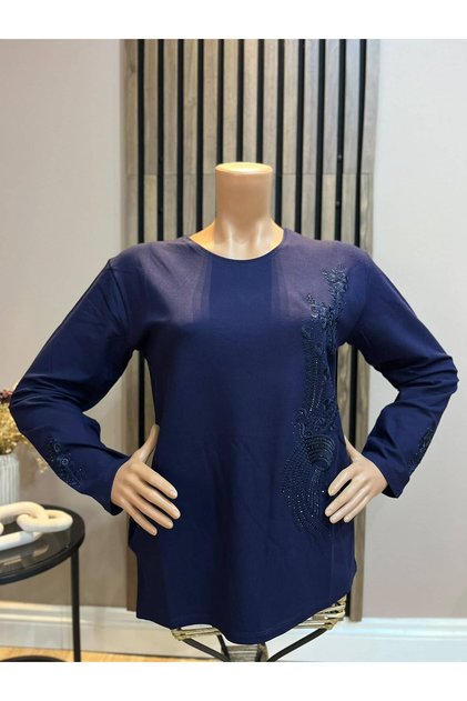 Women's Middle Age and Above Valeria Stylish Embroidered Winter Women's Blouse