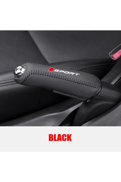 black sport Car Artificial Leather Handbrake Cover Protective Sleeve Hand Brake Protection Car Inter