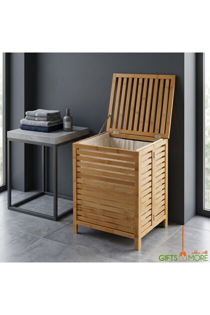 BAMBU KATLANIR ÇAMAŞIR SEPETİ
