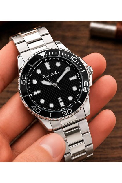 Men's Wristwatch with Steel Strap with 2 Years Warranty for Groom and Suit Vs.Blkt.1225