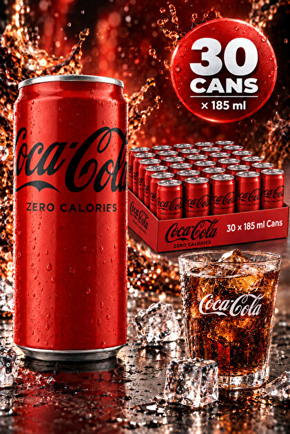 Zero 185 ml, bax 30 doze, Zero Zahăr, bautura racoritoare carbogazoasa