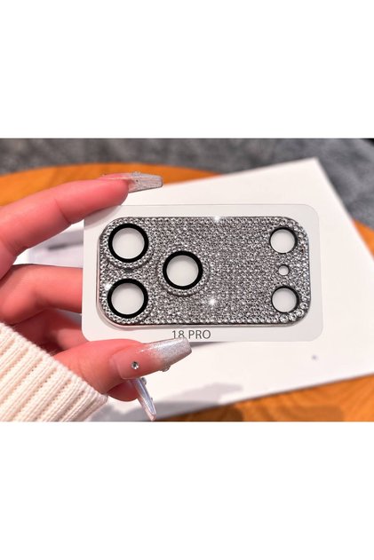 iPhone 18 Pro/ 17 Pro Compatible Full Stone Premium Metal Lens Protection Full Sapphire Camera Protection