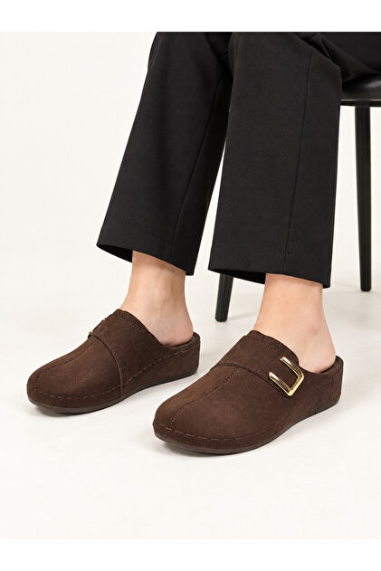 Women's Suede Accessories, Closed Front, Comfort Sole, Mother-Style Closed Slippers